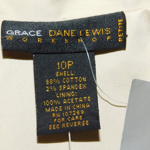 Grace Dane Lewis Workshop Santa Cruz Petite Button Up Top Jacket Size 10P NWT - Picture 6 of 7